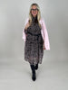 Plissee Kleid Leo Muster leicht Rosa