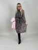 Plissee Kleid Leo Muster leicht Rosa
