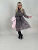 Plissee Kleid Leo Muster leicht Rosa