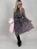 Plissee Kleid Leo Muster leicht Rosa