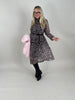 Plissee Kleid Leo Muster leicht Rosa