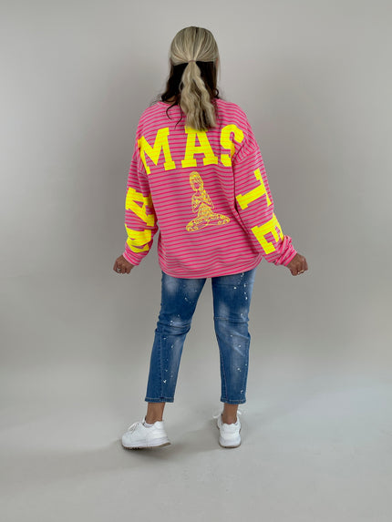 Sweater Namaste gestreift in Pink/Rosa Artikel 6144