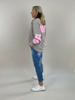 Sweater Namaste gestreift in Taupe/Offwhite Artikel 6145