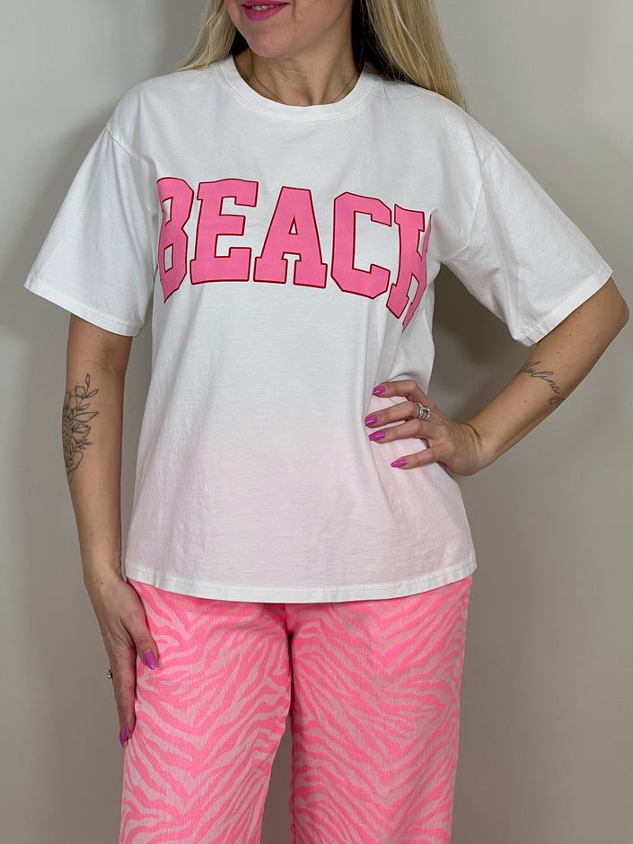 T-Shirt mit Schriftzug in versch. Farben Artikel 5744