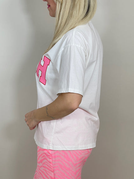 T-Shirt mit Schriftzug in versch. Farben Artikel 5744