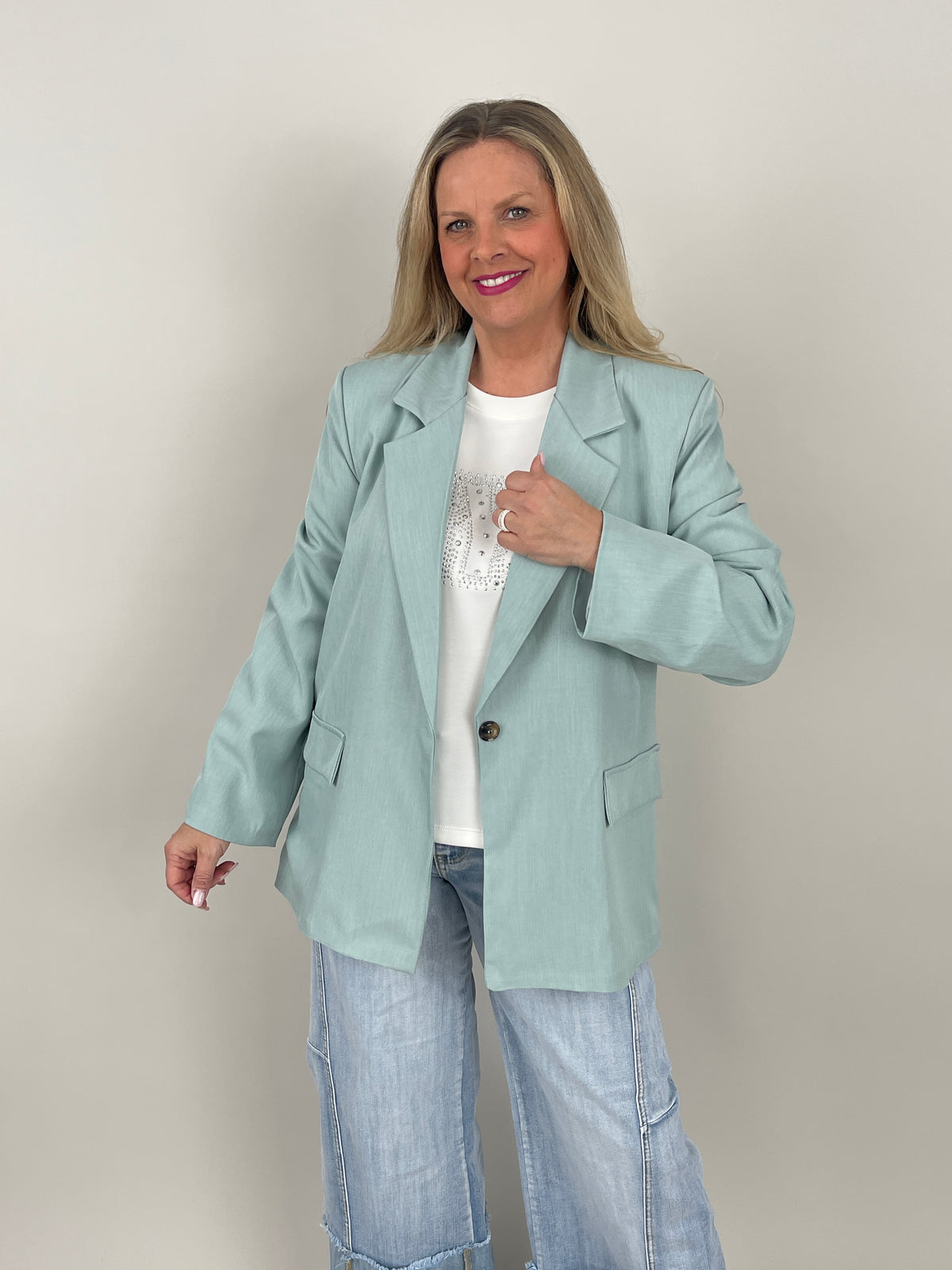 Blazer in Lindgrün