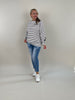 Sweater Namaste gestreift in Schwarz/Offwhite Artikel 6146