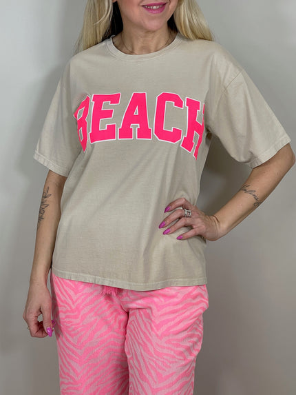 T-Shirt mit Schriftzug in versch. Farben Artikel 5744