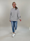 Sweater Namaste gestreift in Schwarz/Offwhite Artikel 6146