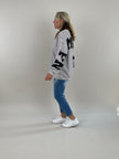 Sweater Namaste gestreift in Schwarz/Offwhite Artikel 6146
