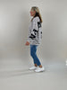 Sweater Namaste gestreift in Schwarz/Offwhite Artikel 6146