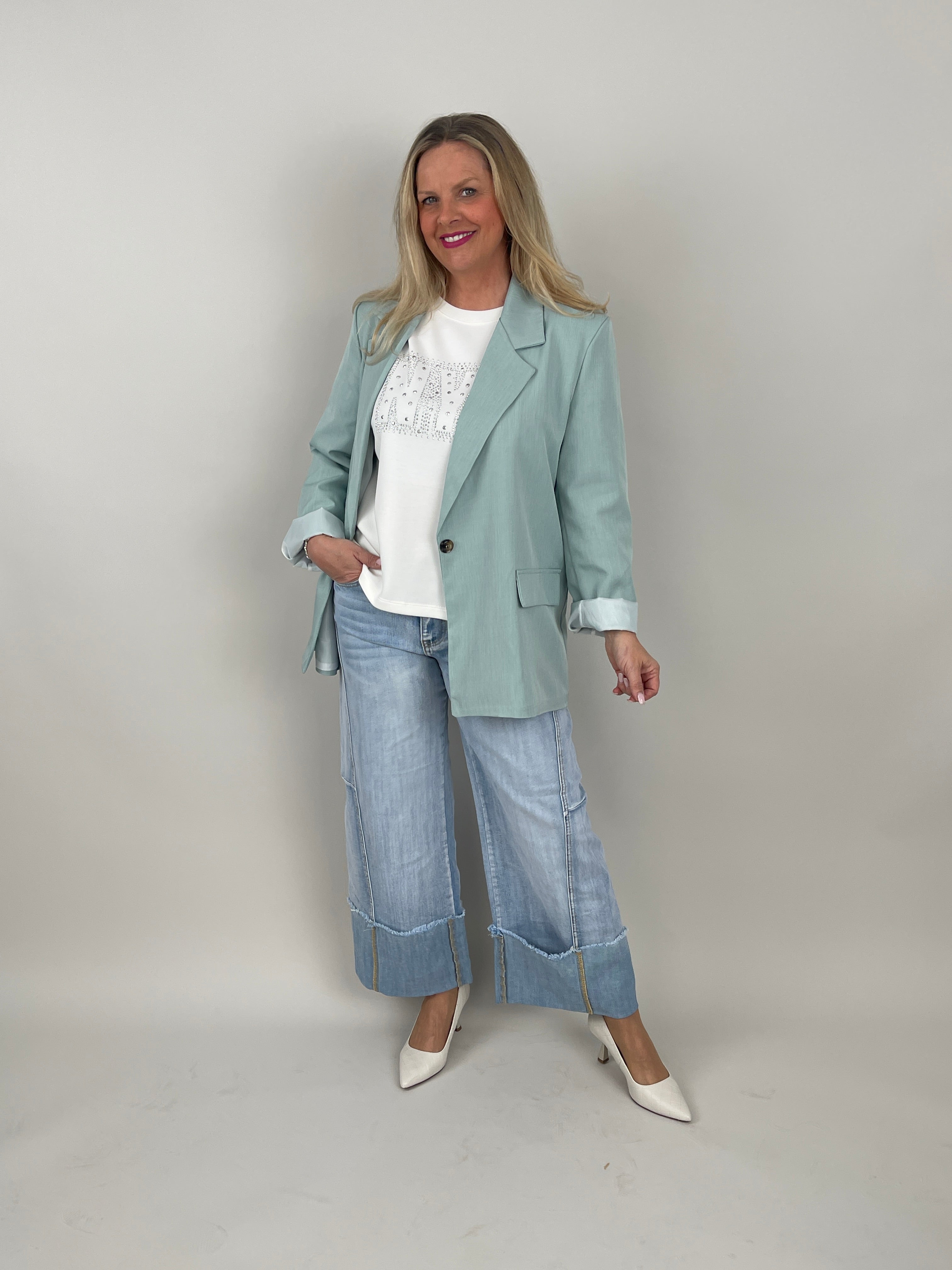Blazer in Lindgrün