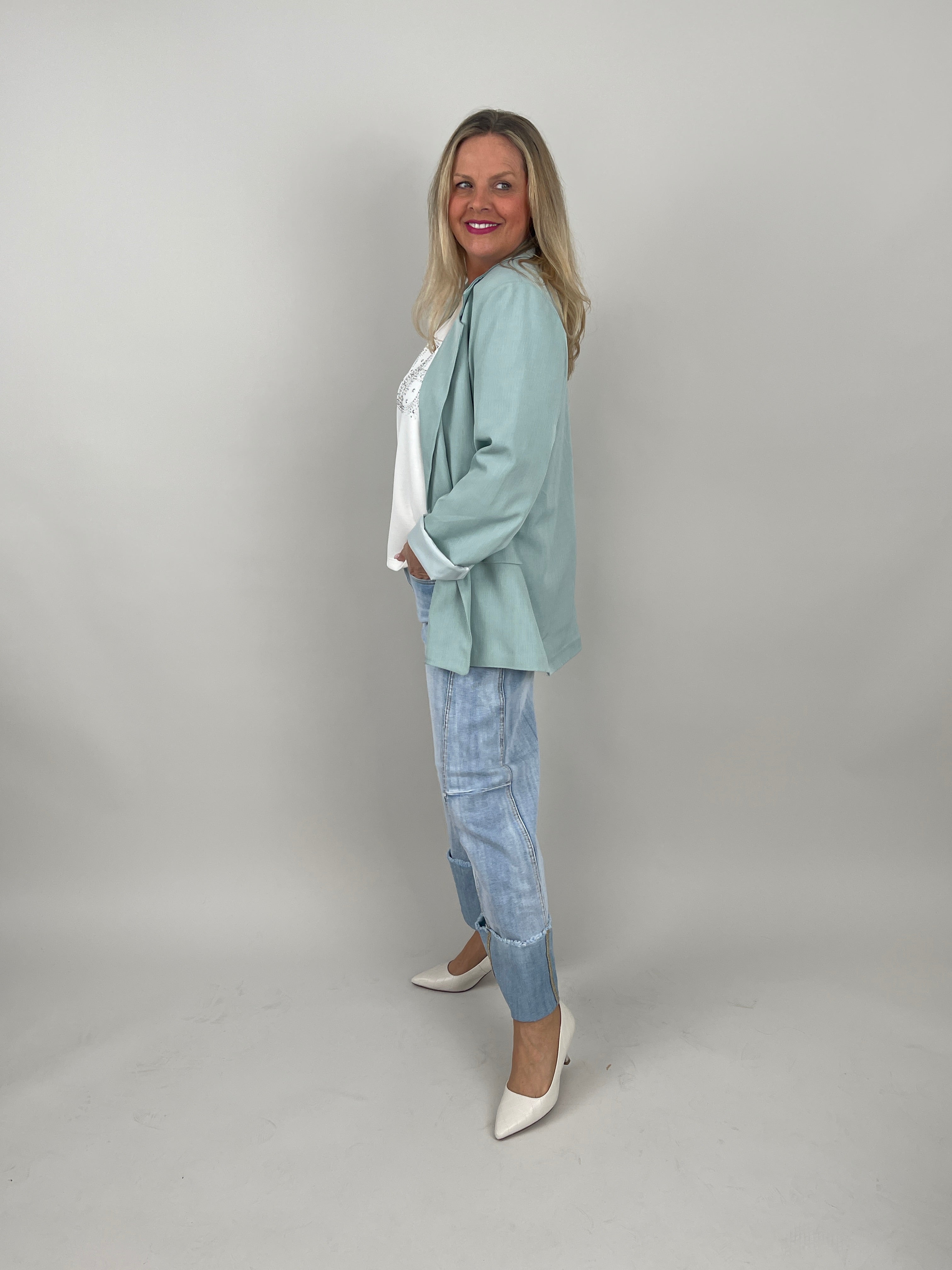 Blazer in Lindgrün