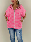 Sweatjacke Streifen in Pink/Rosa Artikel 6106