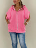 Sweatjacke Streifen in Pink/Rosa Artikel 6106