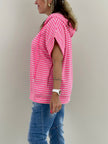 Sweatjacke Streifen in Pink/Rosa Artikel 6106