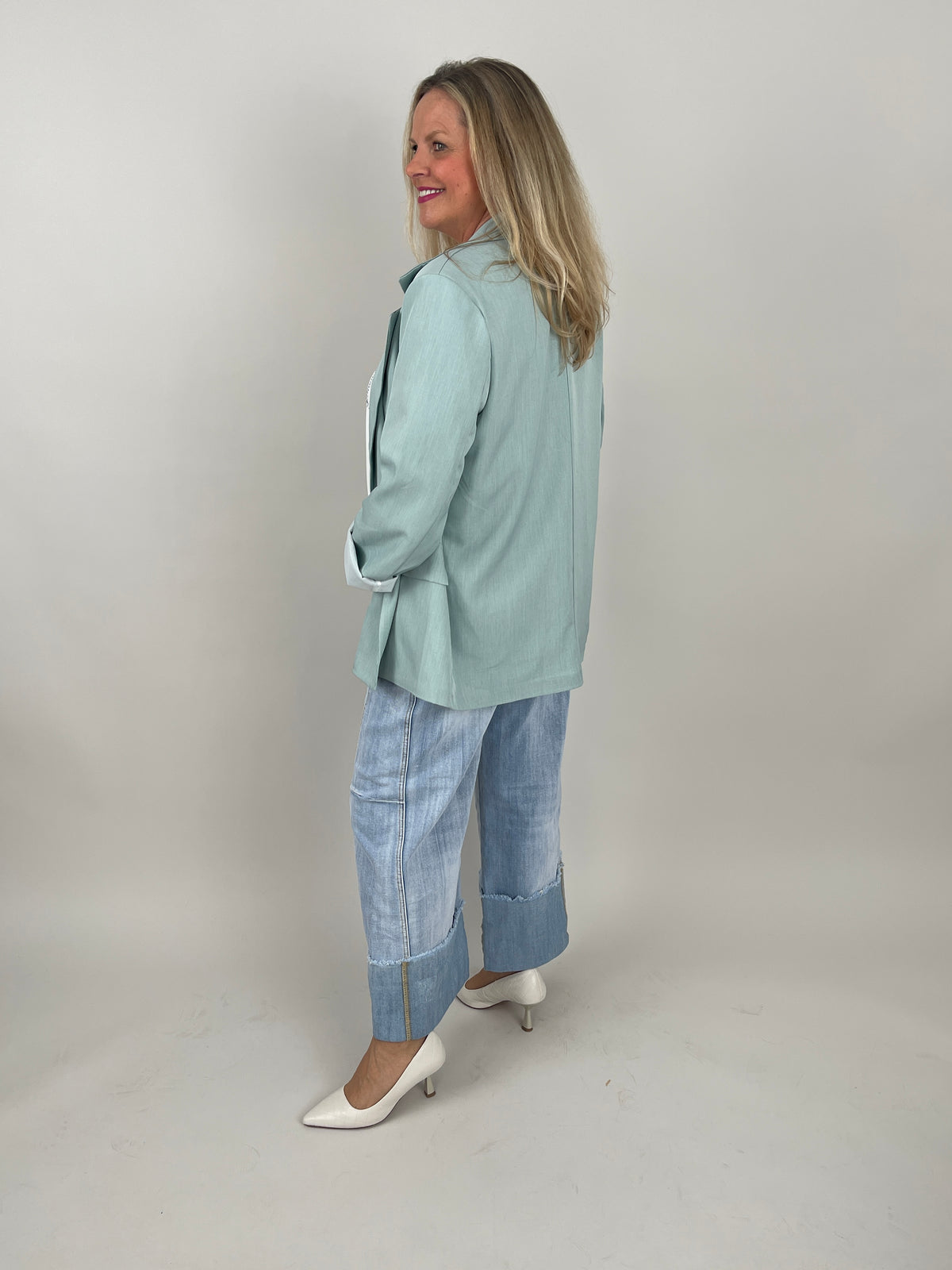 Blazer in Lindgrün
