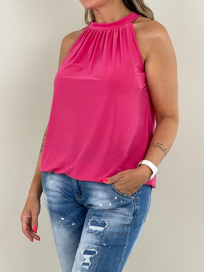 Neckholder Top Uni Kofferstoff in versch. Farben Artikel 3540