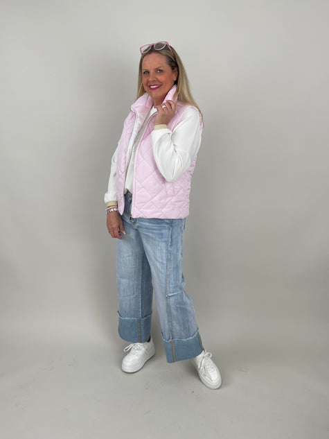 Leichte Steppweste in Rosa Art. 7079