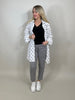 Bluse Musselin Herzen in Weiß/Schwarz Artikel 5749