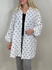 Bluse Musselin Herzen in Weiß/Schwarz Artikel 5749