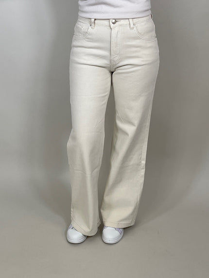 Jeans Wide Leg in Beige Artikel 5708