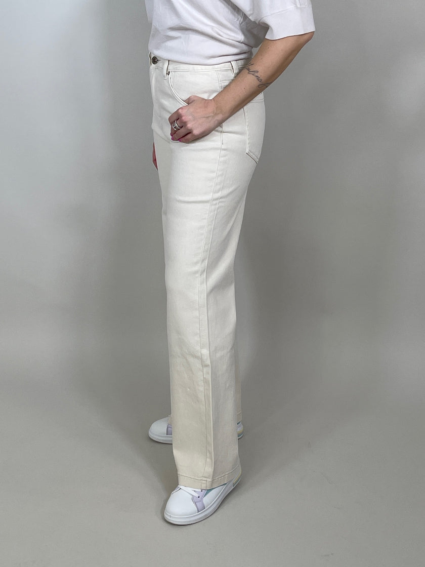 Jeans Wide Leg in Beige Artikel 5708