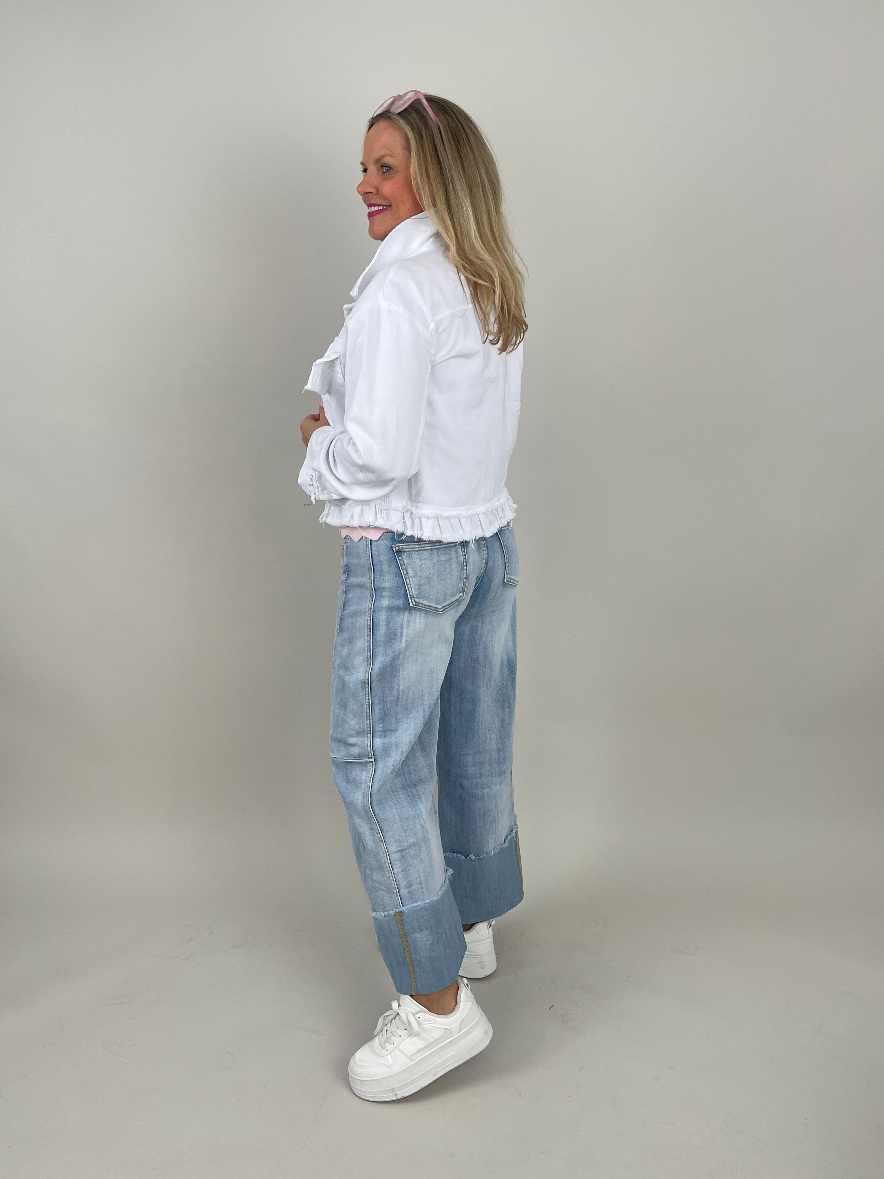 Jeansjacke in Weiß