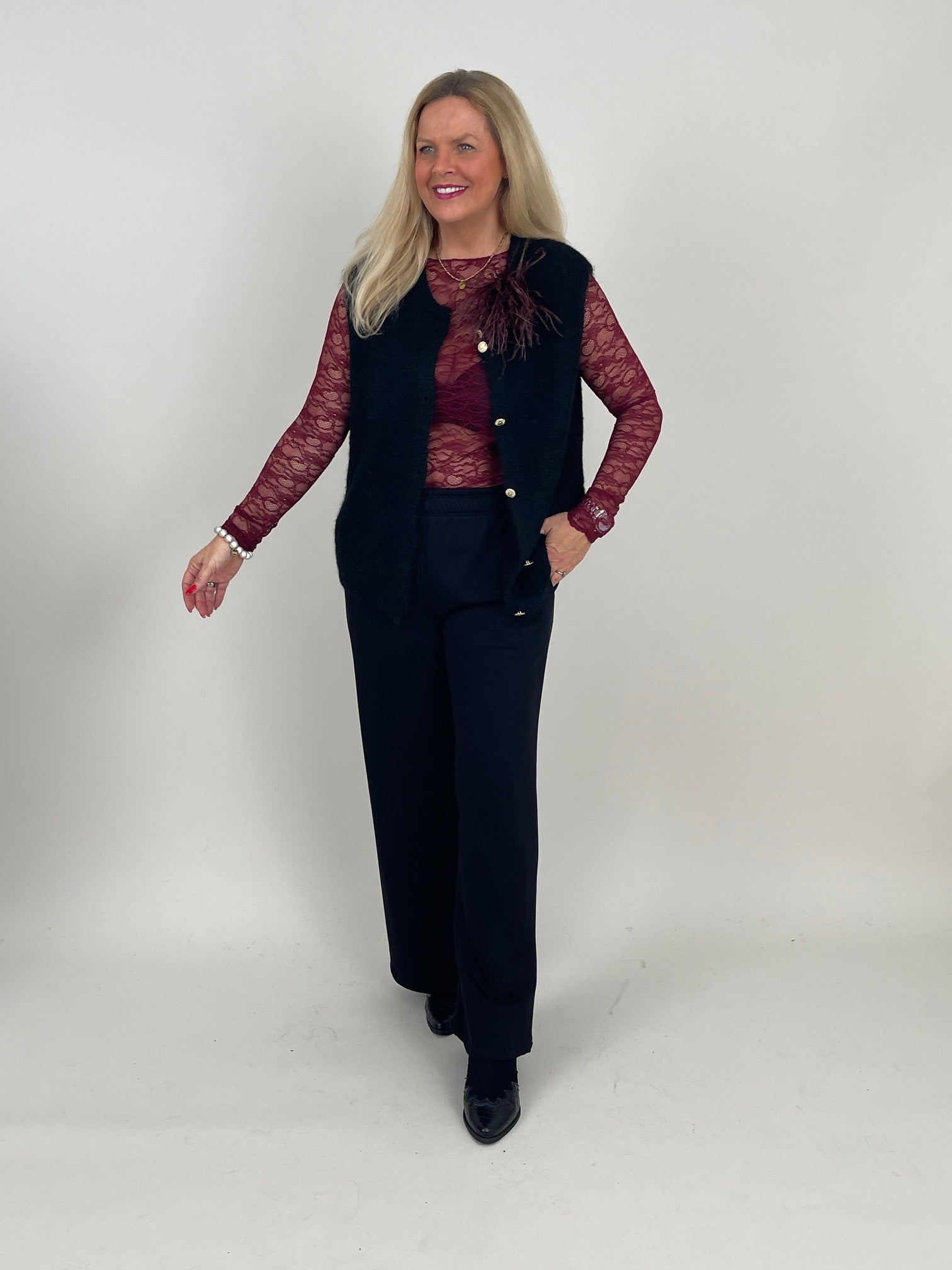 Weste Goldknöpfe in Schwarz Art. 6556