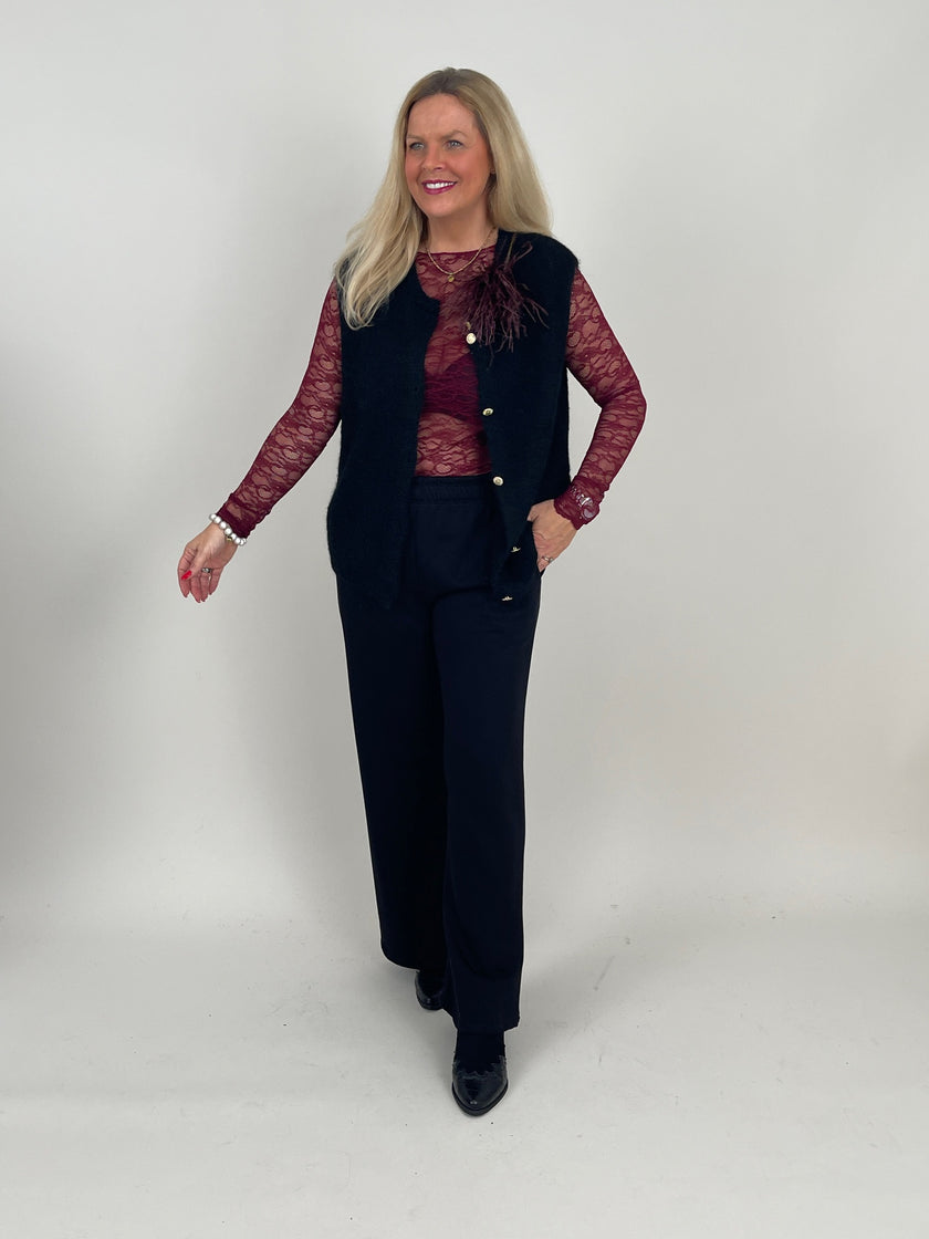 Weste Goldknöpfe in Schwarz Art. 6556