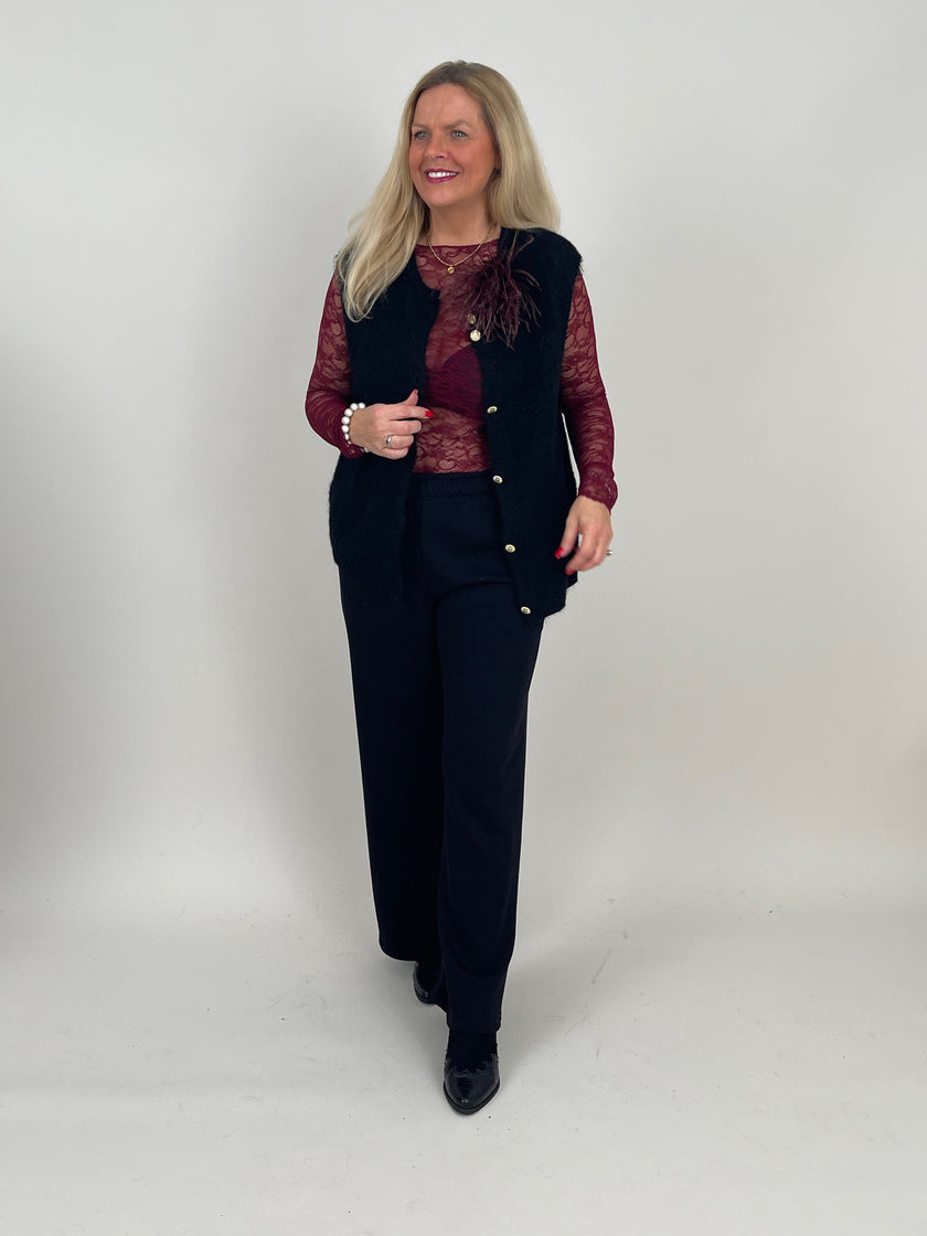 Weste Goldknöpfe in Schwarz Art. 6556