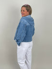 Jeansjacke mit Kapuze seitliche Taschen