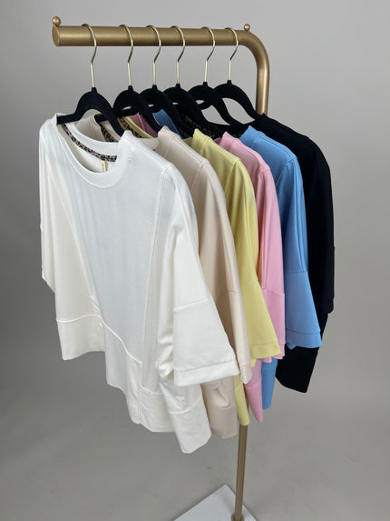 Shirt mit Knöpfen in versch. Farben