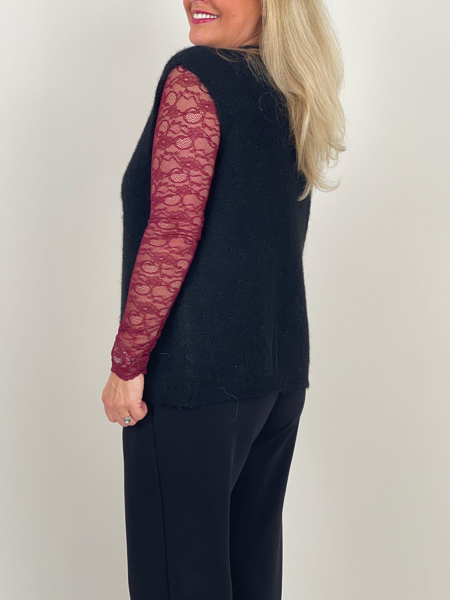 Weste Goldknöpfe in Schwarz Art. 6556