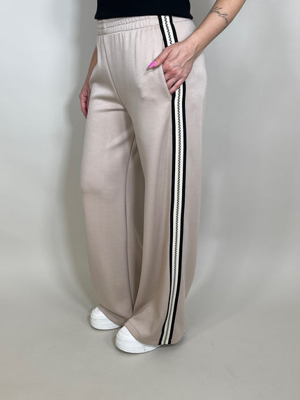 Marlene Hose mit Streifen in Beige Artikel 5140