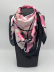 Tuch 70X70 Muster in Schwarz/Pink