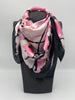 Tuch 70X70 Muster in Schwarz/Pink