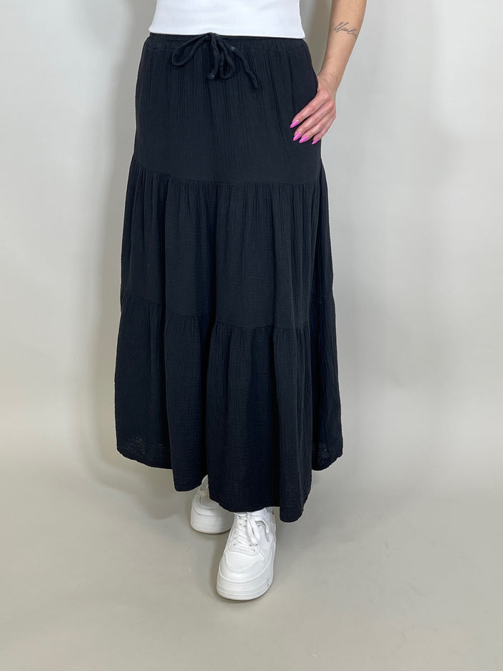 Rock Maxi Musselin in Schwarz Artikel 5089