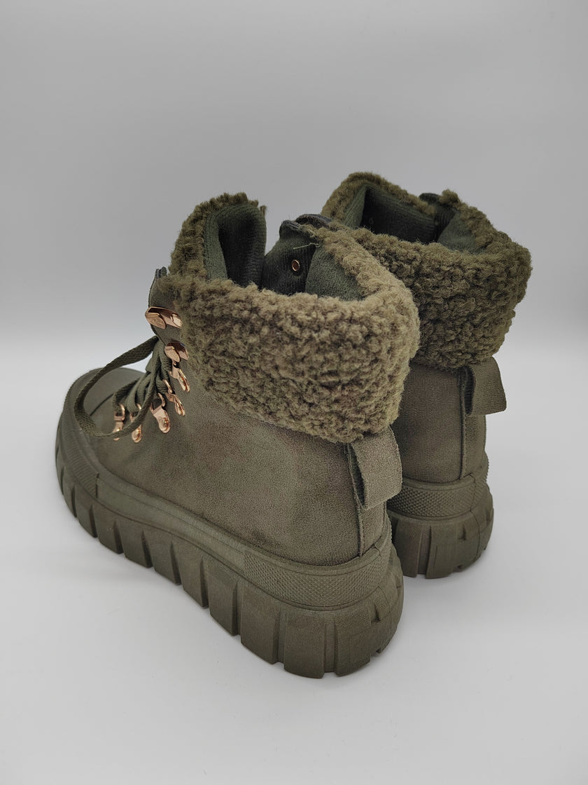 Schnürboots in Khaki Artikel 3166