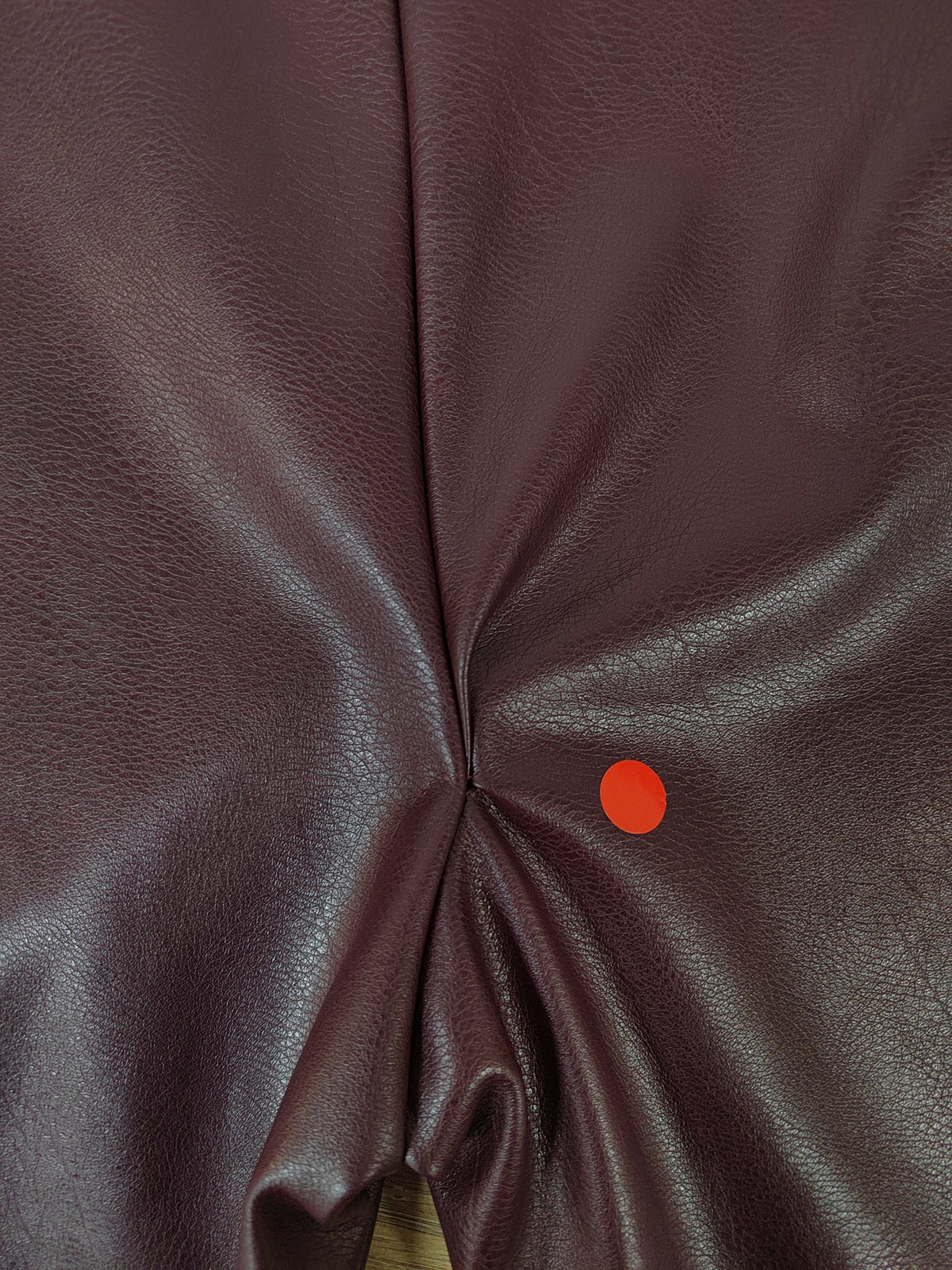 B-WARE Kunstleder Leggings in Bordeaux