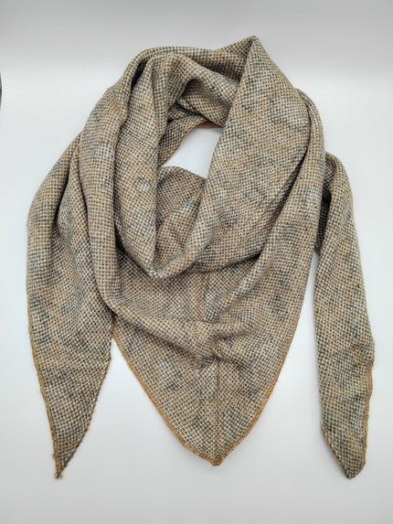 Dreiecks-Schal Leo in Camel/Grau Artikel 5505