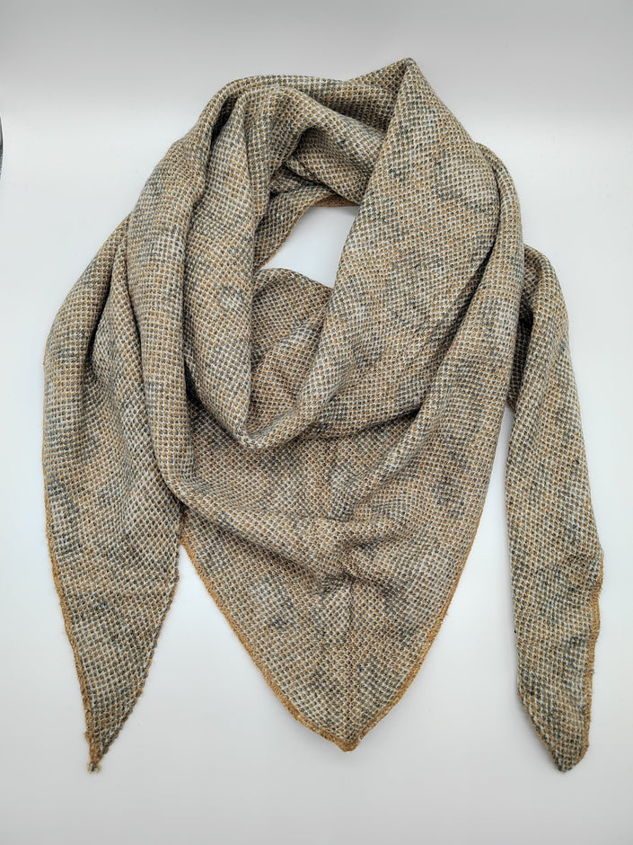 Dreiecks-Schal Leo in Camel/Grau Artikel 5505