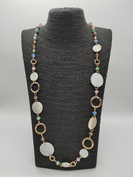 Kette mit bunten Gliedern und Shell Artikel 5532
