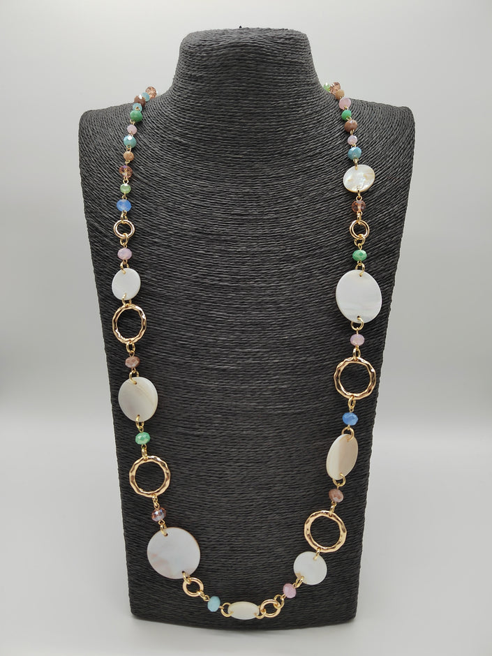 Kette mit bunten Gliedern und Shell Artikel 5532