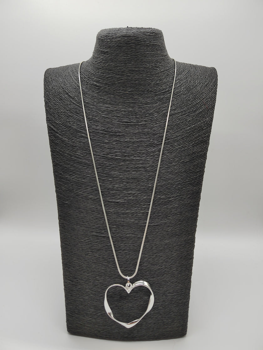 Kette Lang mit Herz Silber Artikel 5523