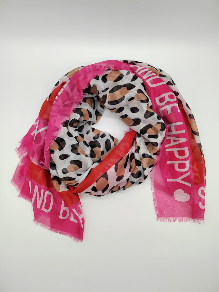 Tuch gemustert in Pink/Leo Artikel 5636