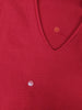 B-WARE Pullover V-Ausschnitt in Rot Artikel 5342