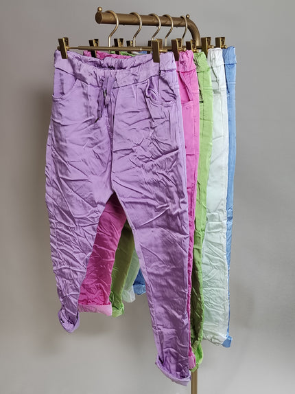 Jogpants Uni mit Schimmer-Effekt in versch. Farben Artikel 3712