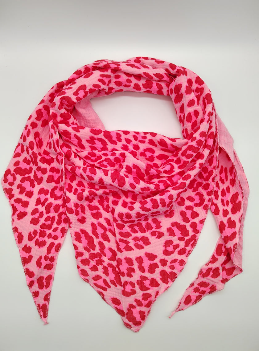 Dreiecks-Tuch Musselin Leo Neon in versch. Farben Artikel 5765