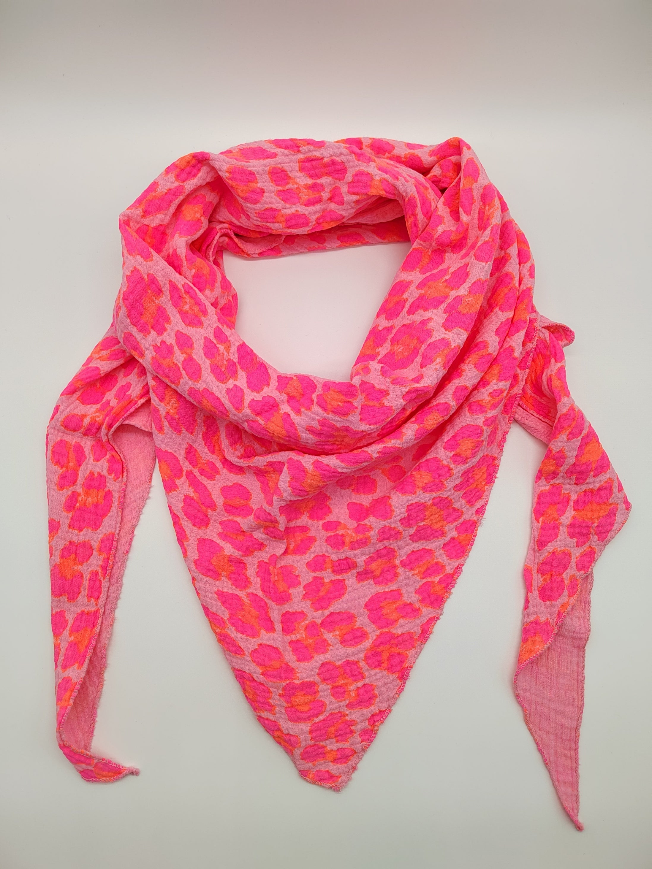Dreiecks-Tuch Musselin Leo Neon in versch. Farben Artikel 5765